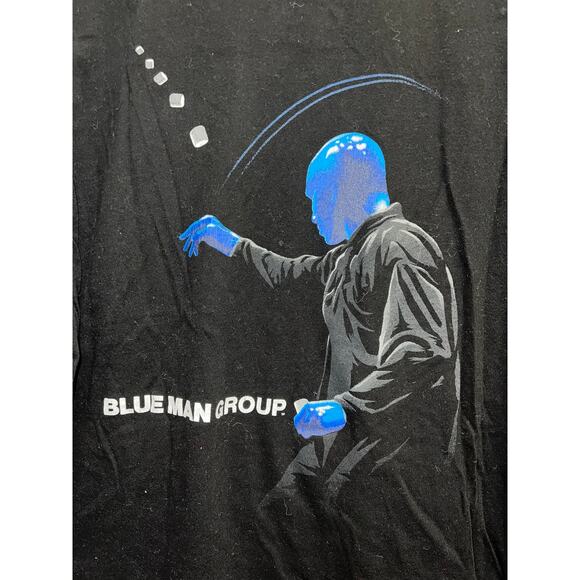 Blue Man Group Long Sleeve Shirt Marshmallow Throw Graphic Promo Tee Medium - Picture 7 of 9